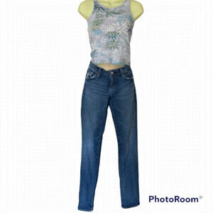 7 For All Mankind Roxanne Casual Retro Skinny Mid Rise Denim Blue Jeans. Size 27